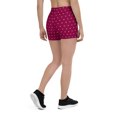 Burgundy Bliss Heartbeat Mid-Rise Shorts