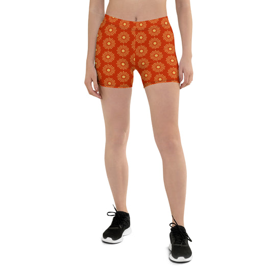 Sunset Citrus Mid-Rise Shorts