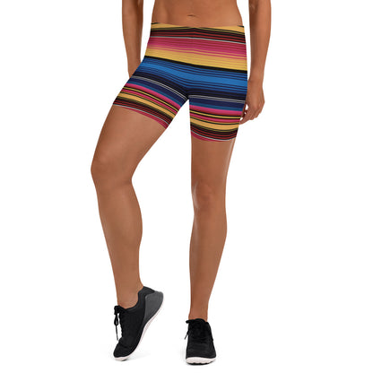 Rainbow Revelry Printed Mid-Rise Shorts