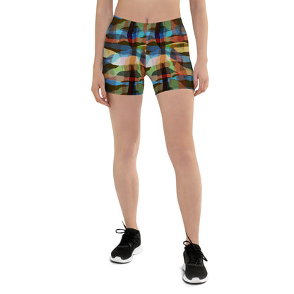 Kaleidoscopic Comfort Mid-Rise Shorts