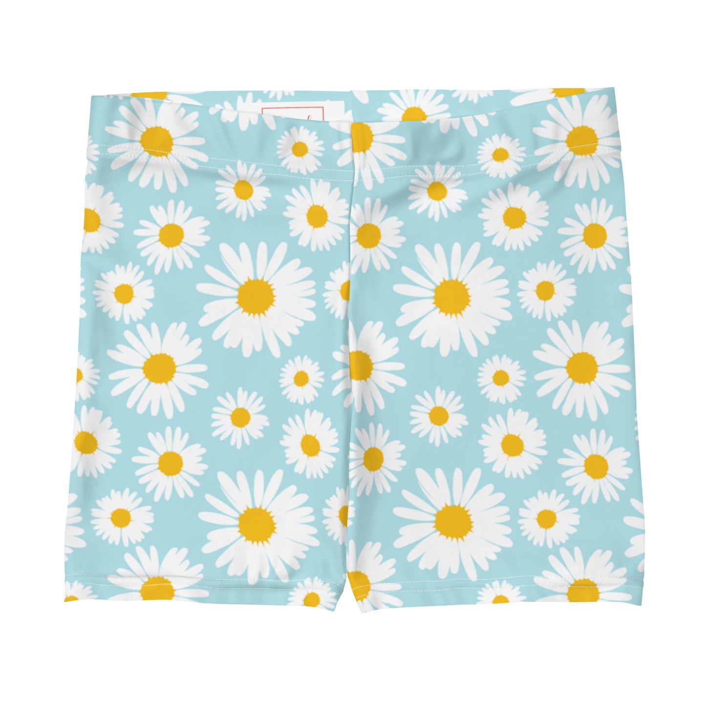 Blue Flora Mid-Rise Shorts