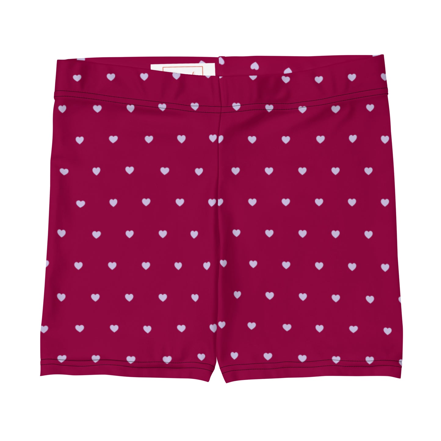 Burgundy Bliss Heartbeat Mid-Rise Shorts