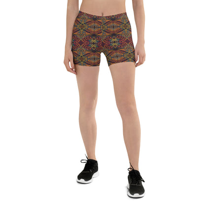 Painted Canvas Mid-Rise Shorts