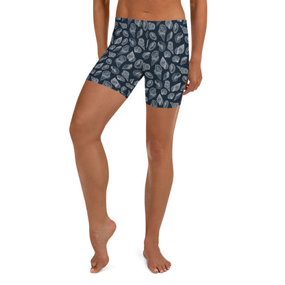 Midnight Seashell Mid-Rise Shorts