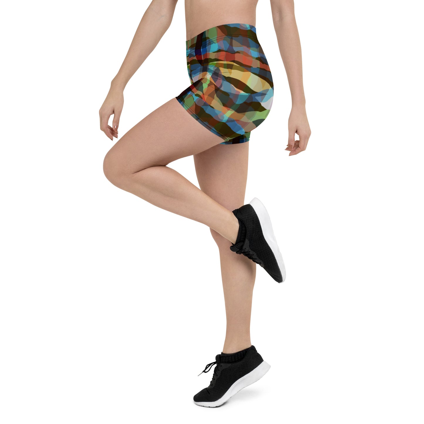 Kaleidoscopic Comfort Mid-Rise Shorts