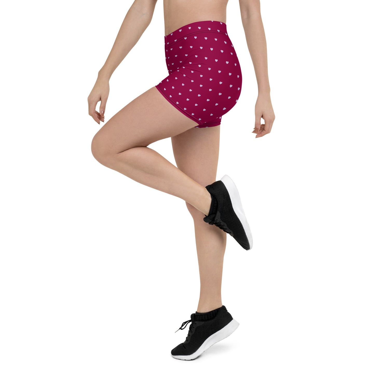 Burgundy Bliss Heartbeat Mid-Rise Shorts