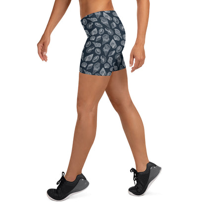 Midnight Seashell Mid-Rise Shorts