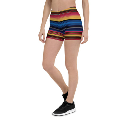 Rainbow Revelry Printed Mid-Rise Shorts