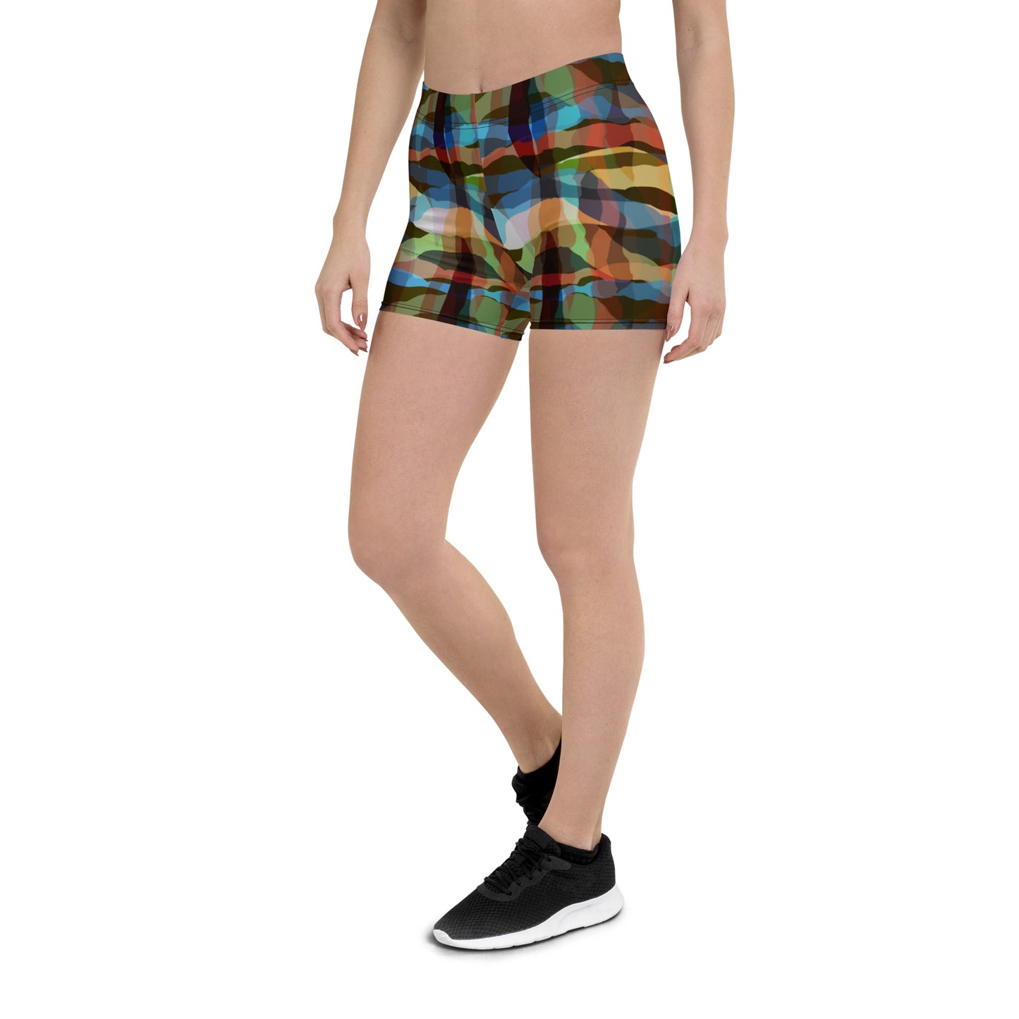 Kaleidoscopic Comfort Mid-Rise Shorts