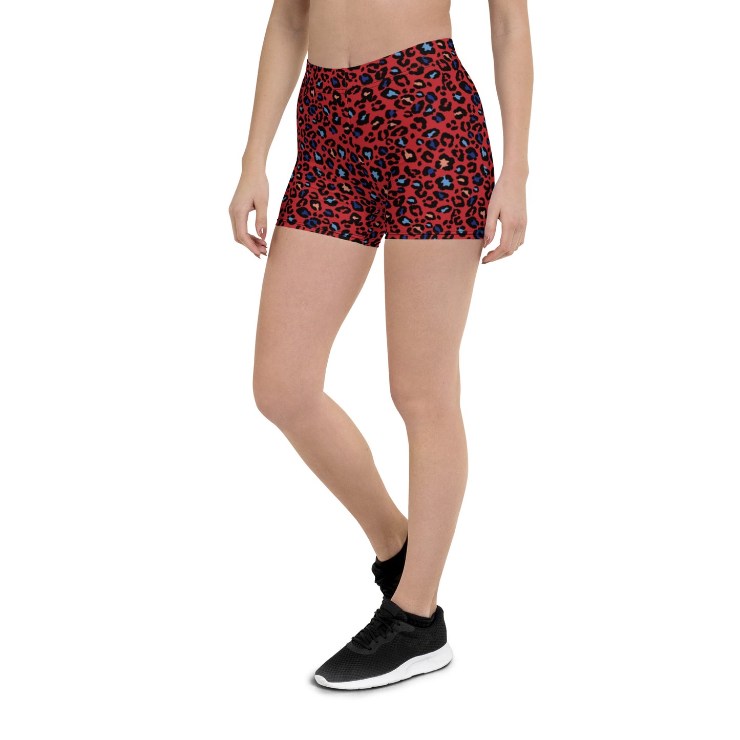 Pink Panthera Leopard Mid-Rise Shorts