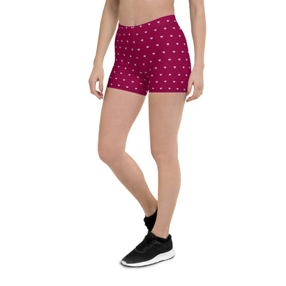 Burgundy Bliss Heartbeat Mid-Rise Shorts