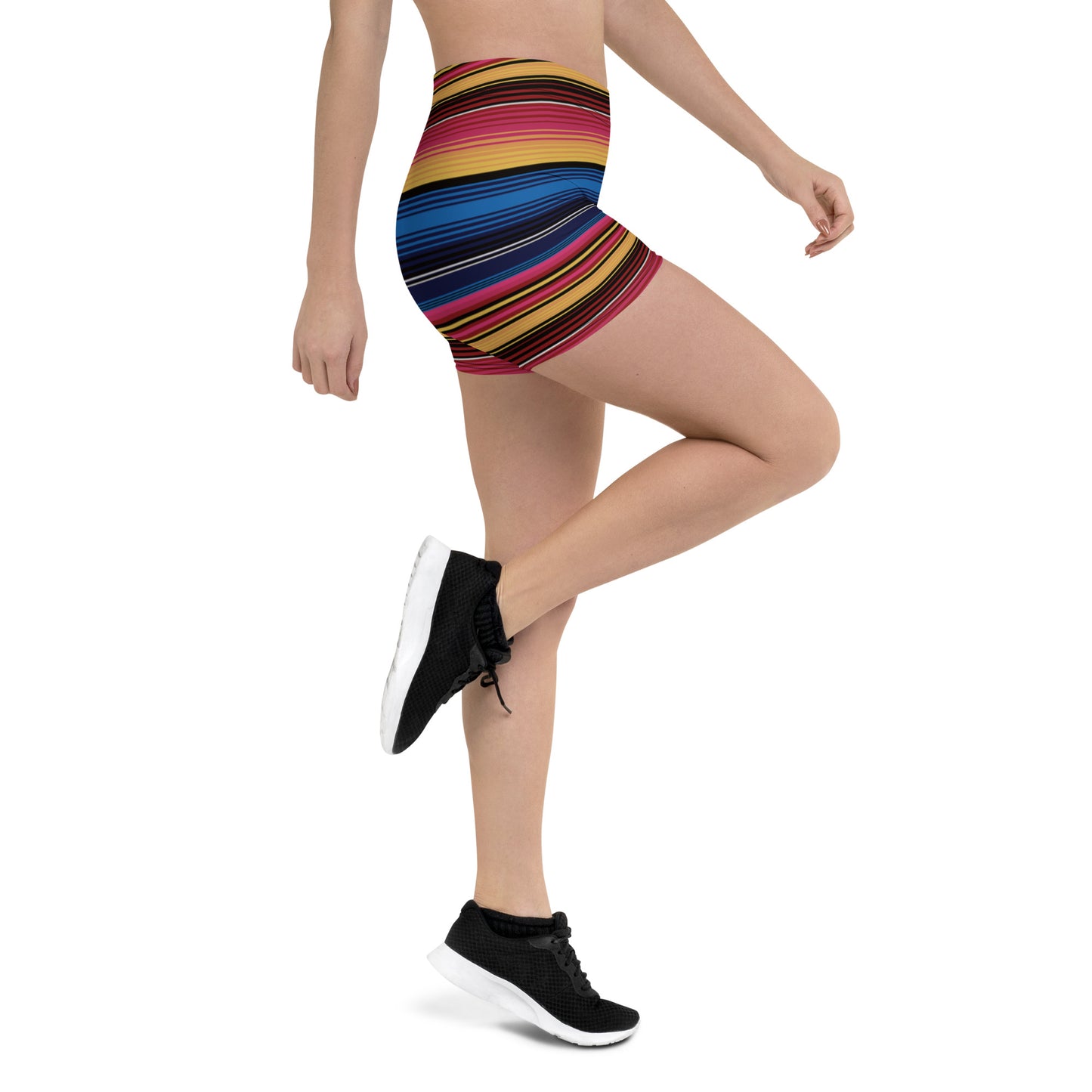 Rainbow Revelry Printed Mid-Rise Shorts