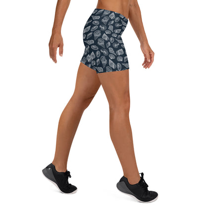 Midnight Seashell Mid-Rise Shorts