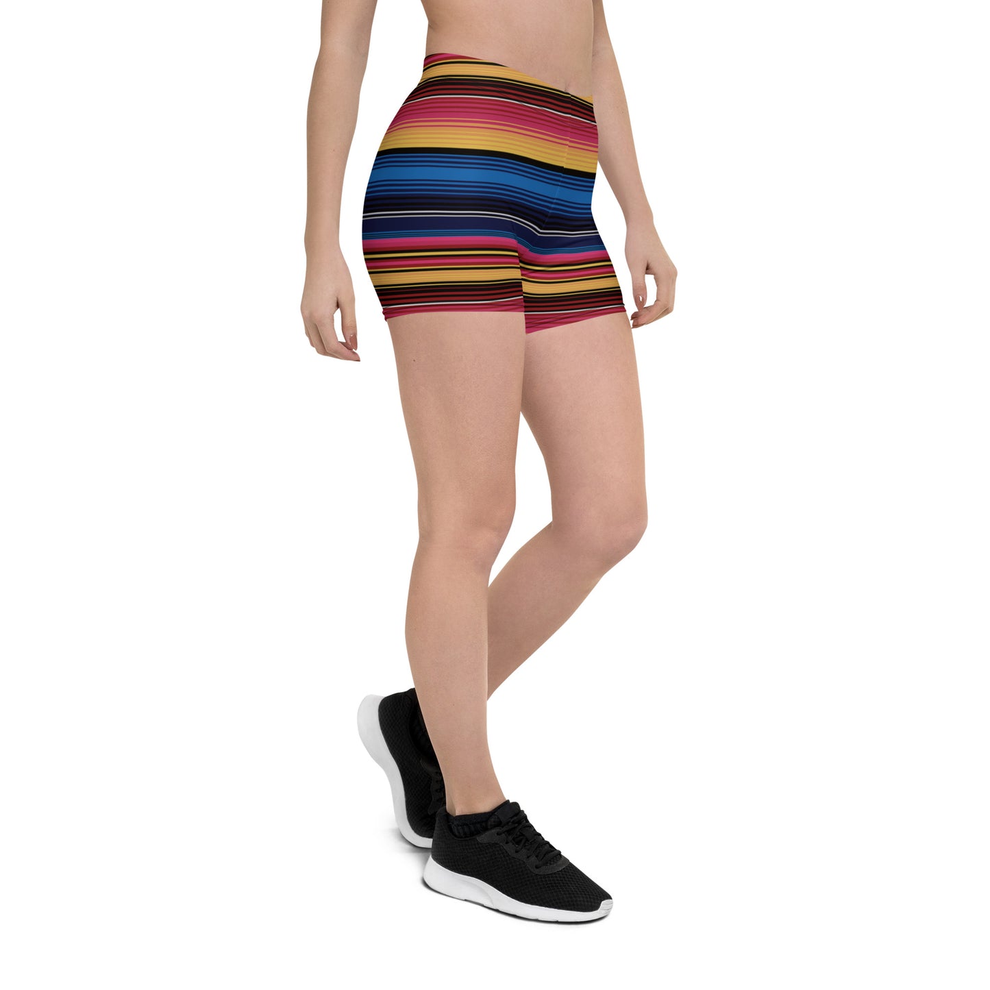 Rainbow Revelry Printed Mid-Rise Shorts