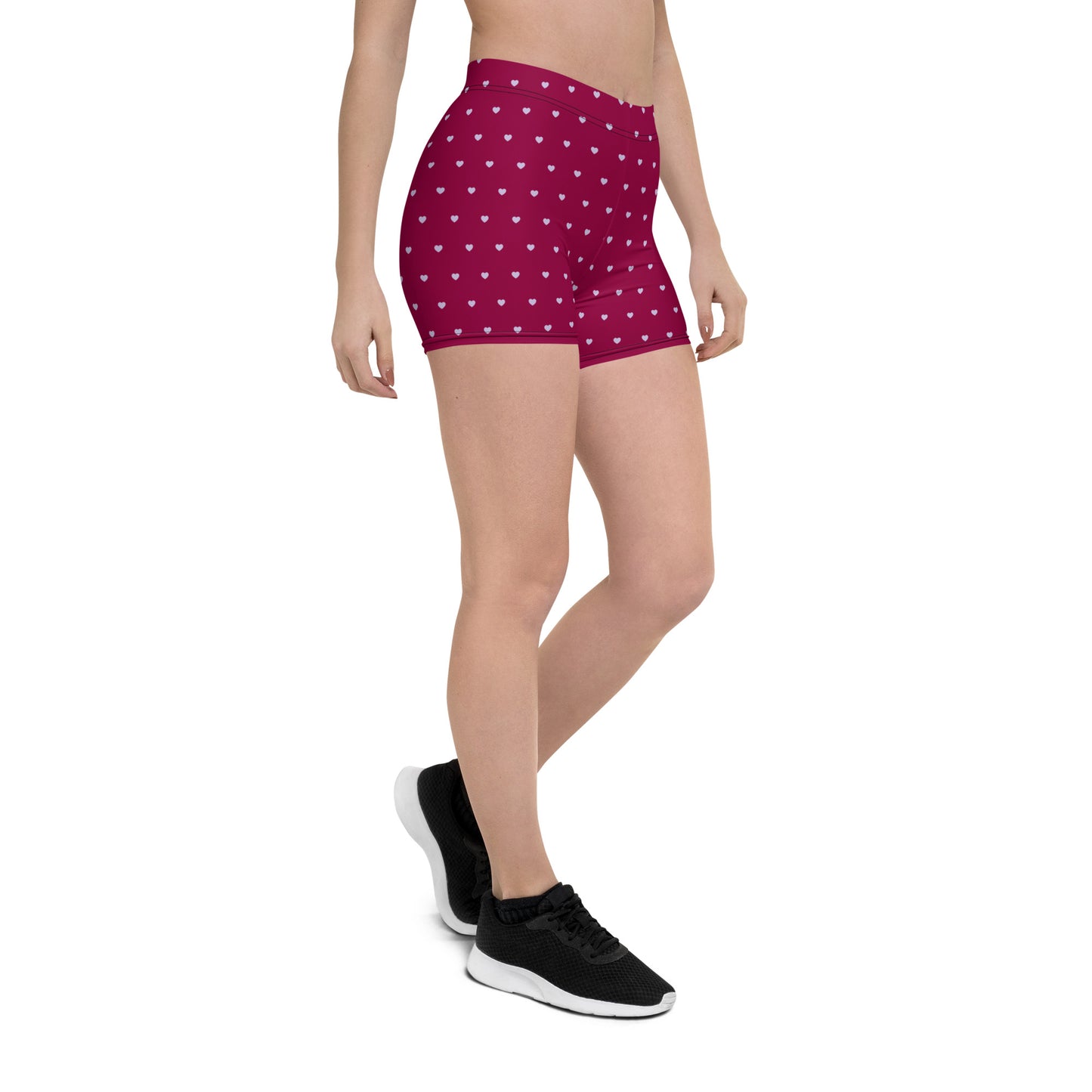 Burgundy Bliss Heartbeat Mid-Rise Shorts