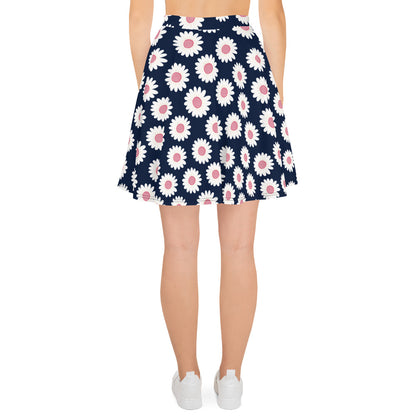 Sunflower Blue Print Skater Skirt