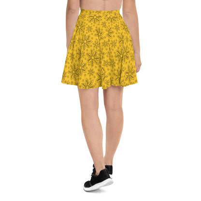 Yellow Floral Bliss Skater Skirt