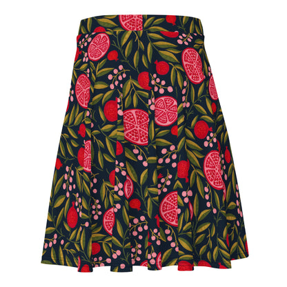 Leafy Mix Pattern Skater Skirt