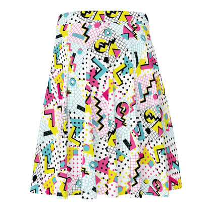 Lovely Scattered Patterned Skater Skirt