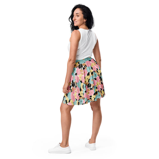 Multi-colored Skater Skirt