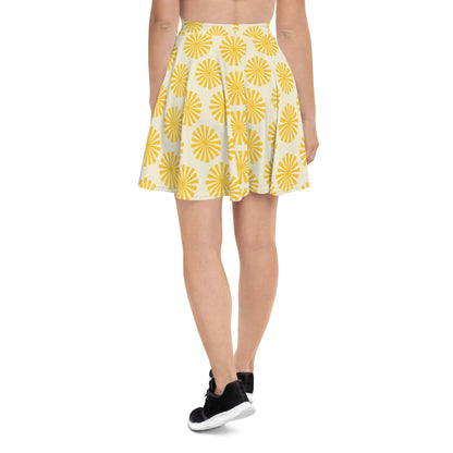 Yellow & White Skater Skirt