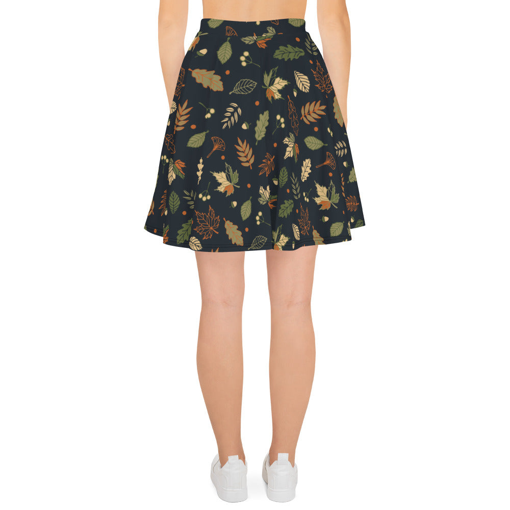 Forest Whispers Wrap Skater Skirt