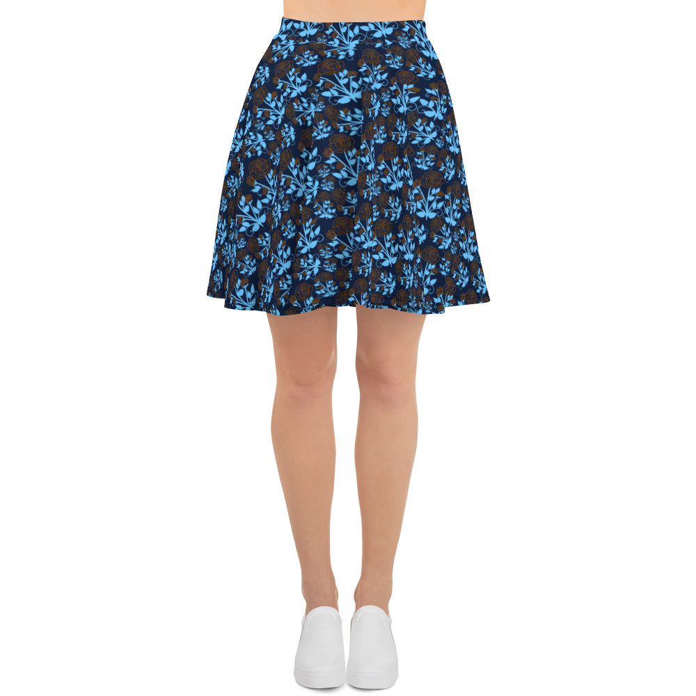 Floral Patterned Skater Skirt
