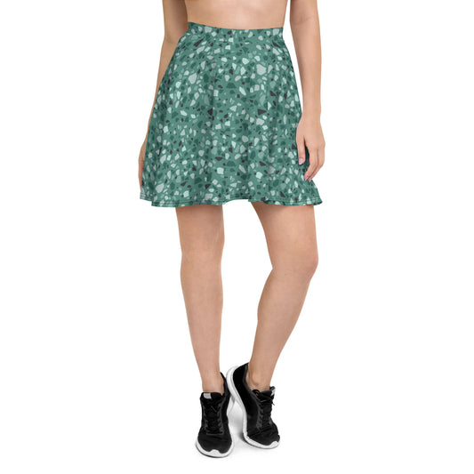 Chic Patterned Skater Skirt