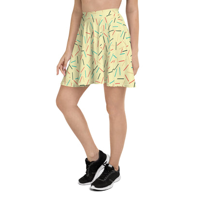 Cute Sprinkles Pattern Skater Skirt