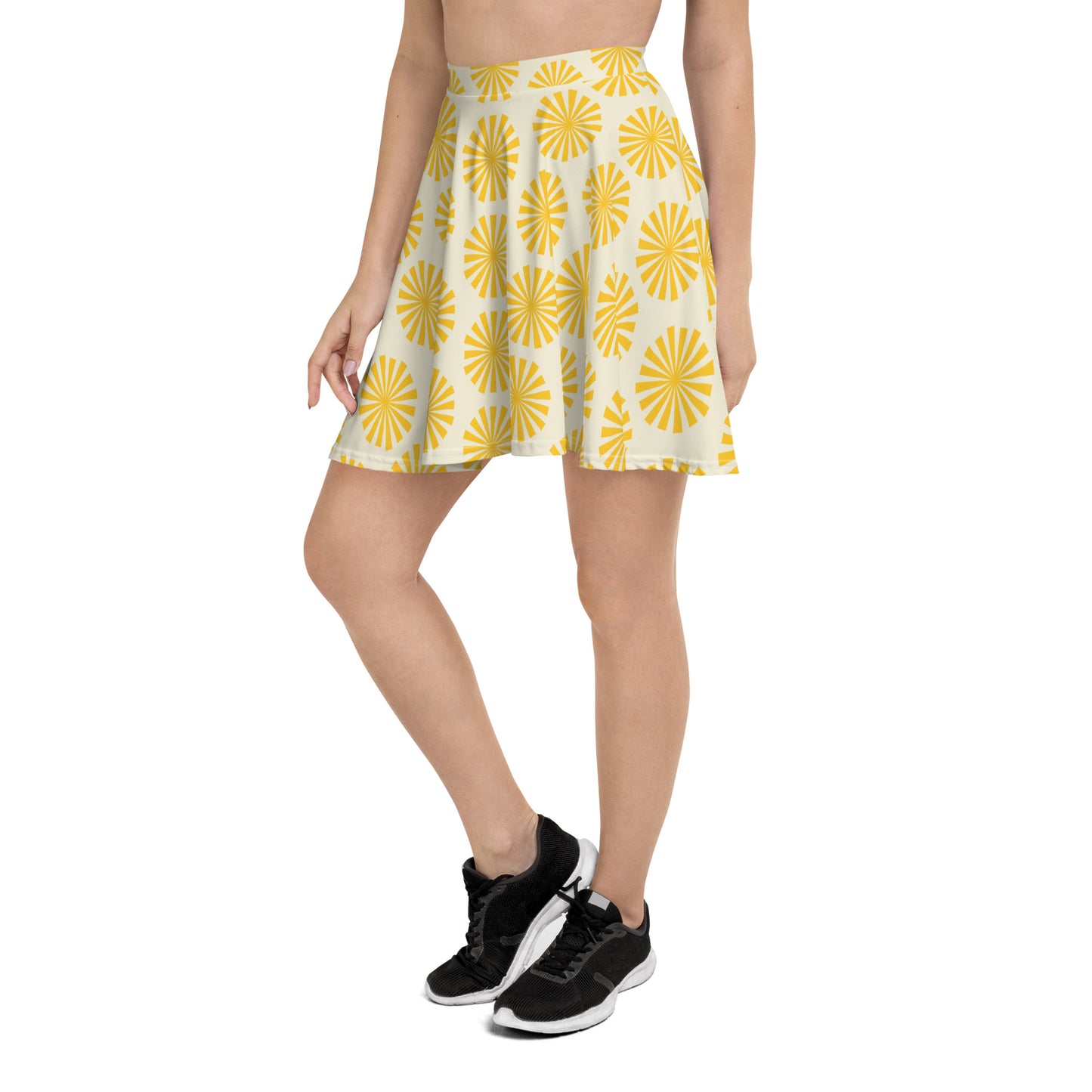 Yellow & White Skater Skirt