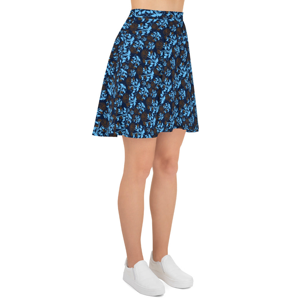 Floral Patterned Skater Skirt