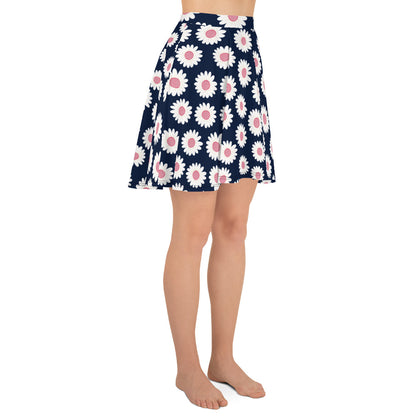 Sunflower Blue Print Skater Skirt