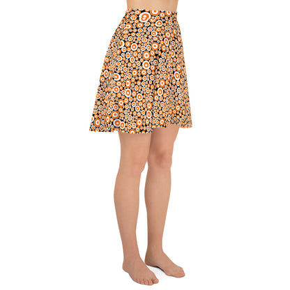 Orange & Black Skater Skirt