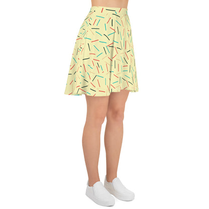 Cute Sprinkles Pattern Skater Skirt