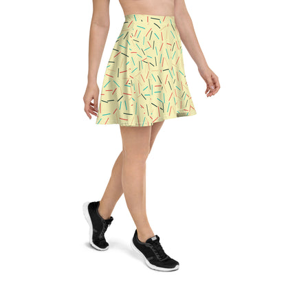 Cute Sprinkles Pattern Skater Skirt