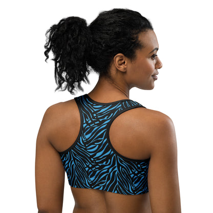 Azure Instinct Blue Sports Bra