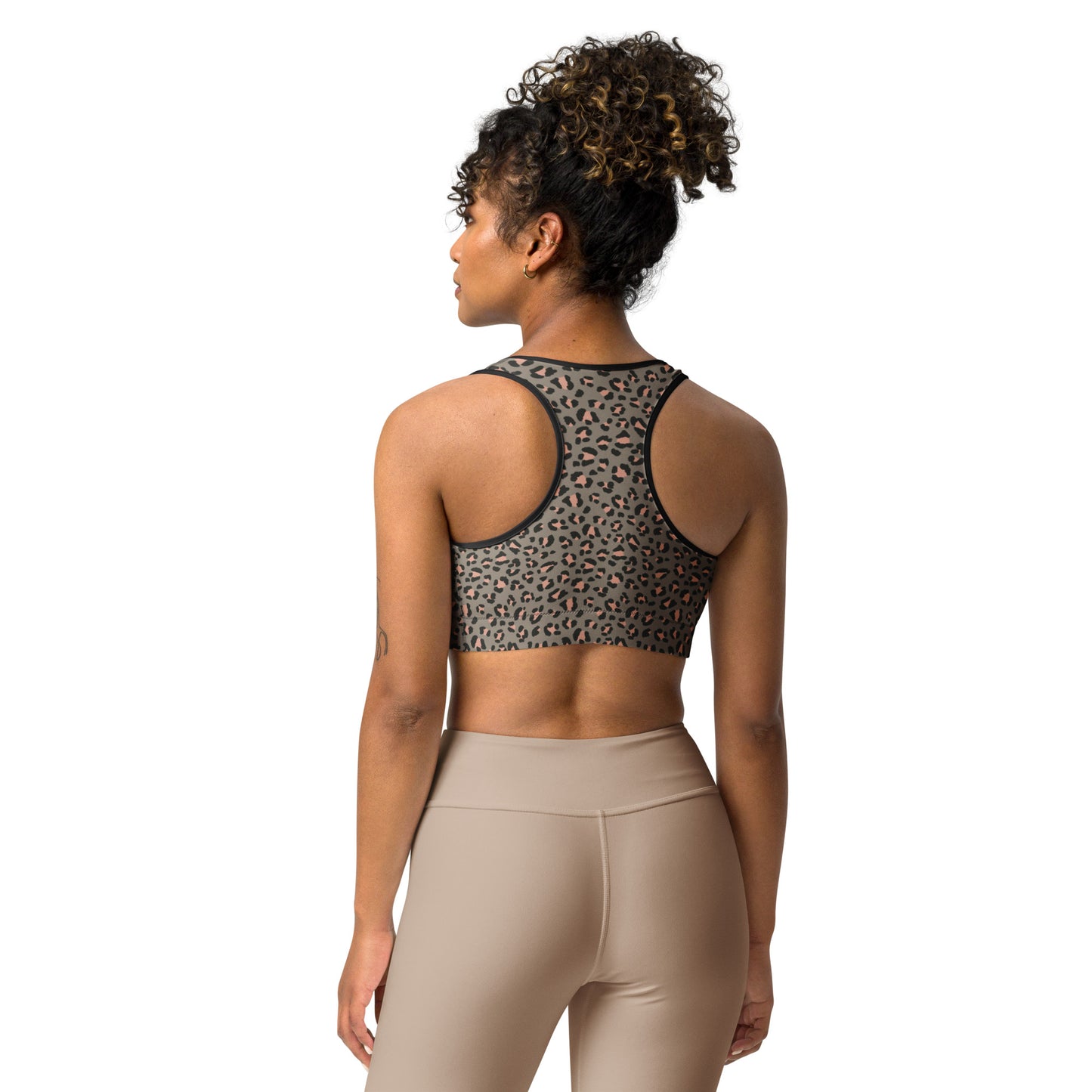 Grey Leopard Flex Sports Bra