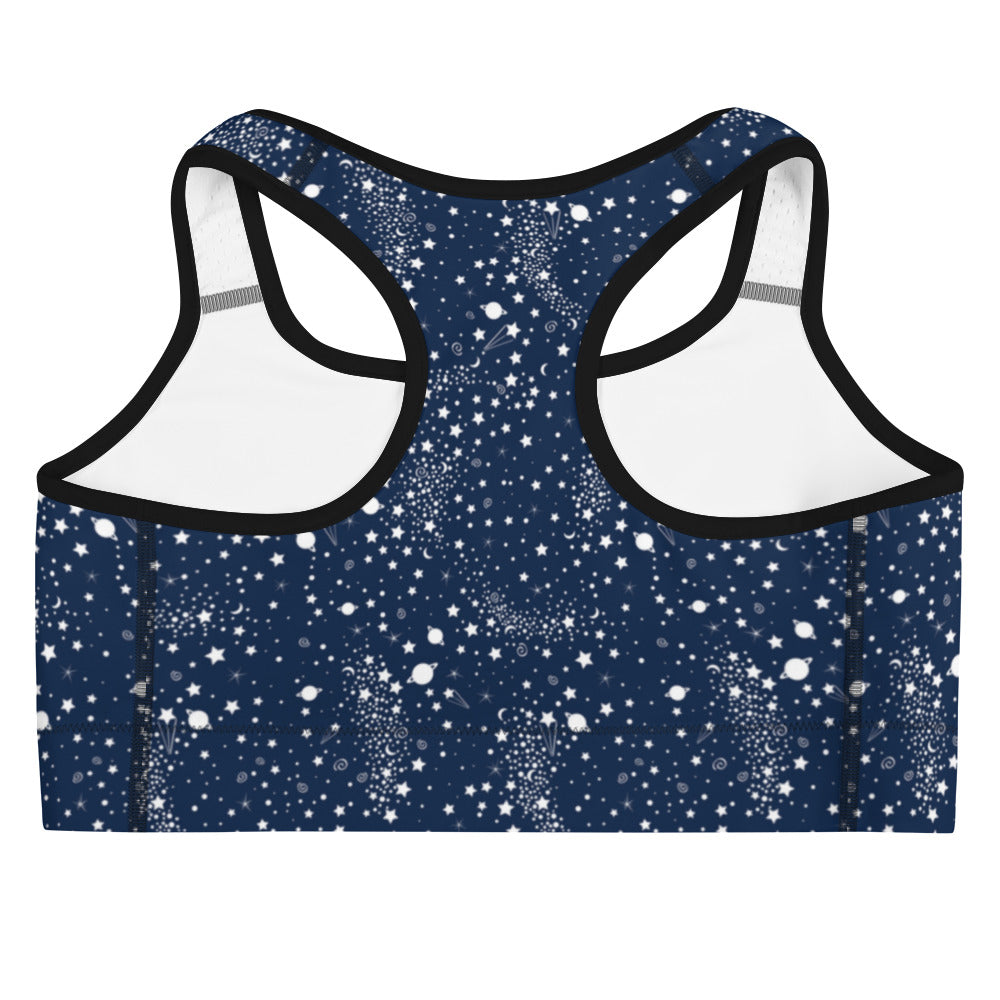 Starry Night Blue Sports Bra