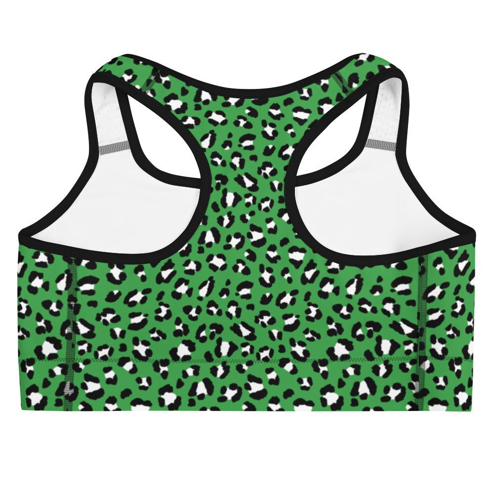 Green Leopard Sports Bra