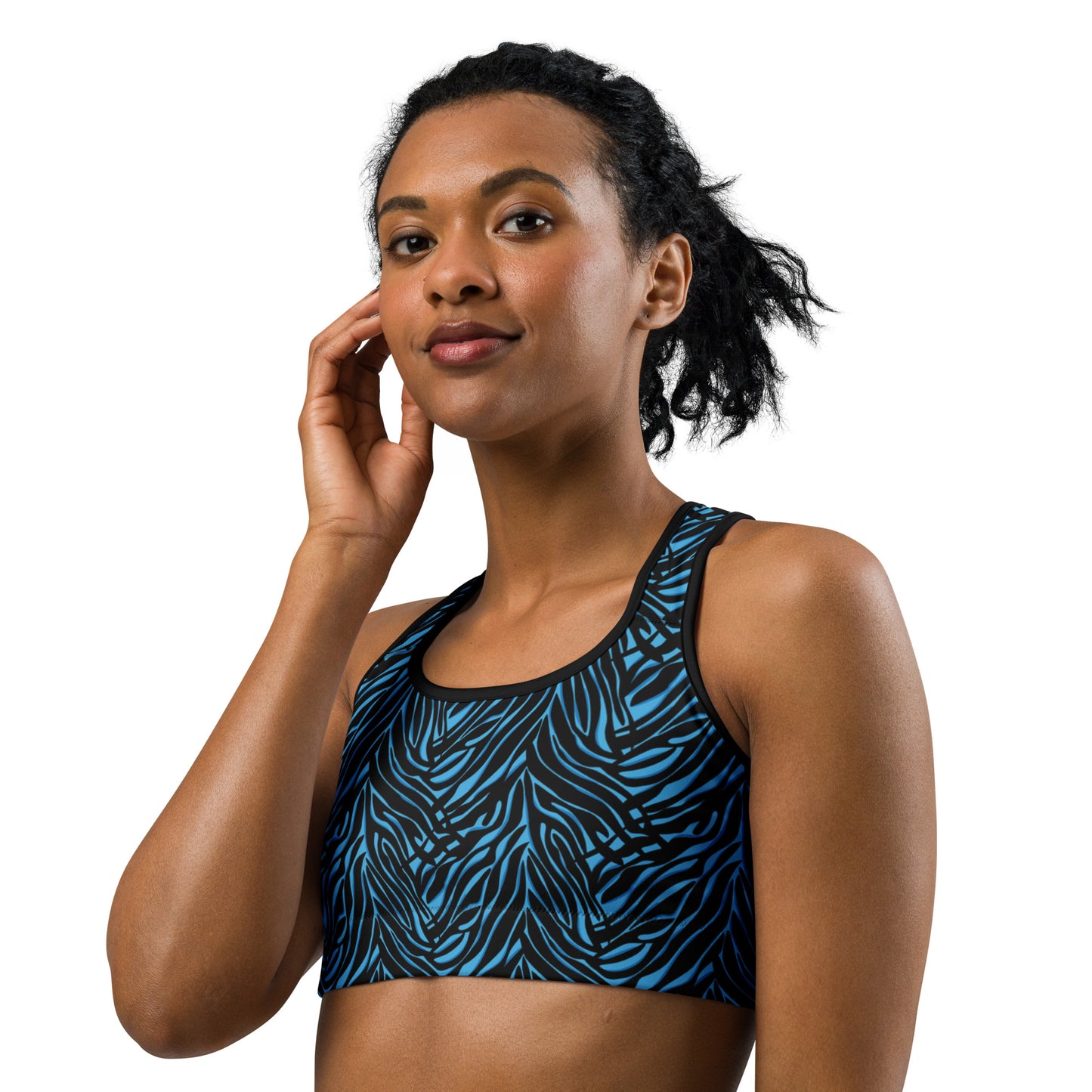 Azure Instinct Blue Sports Bra