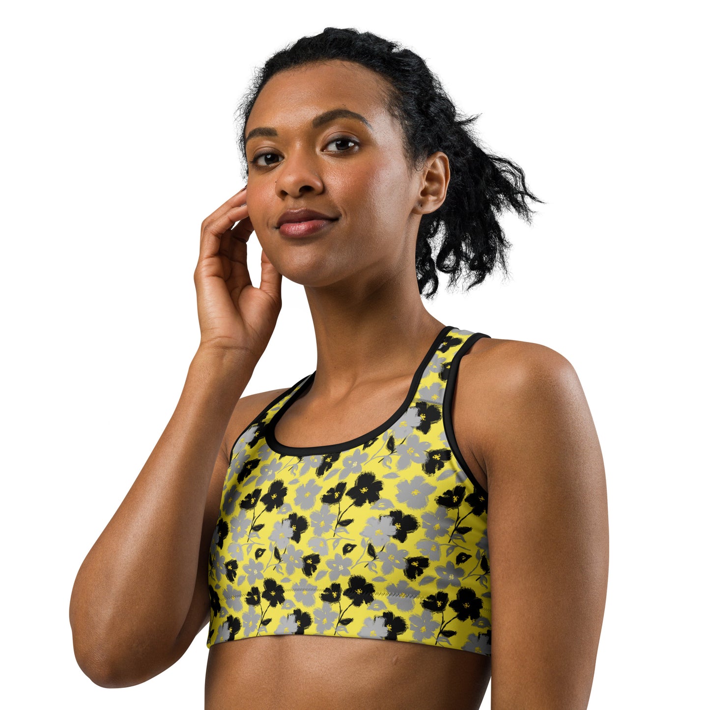 Golden Blossom Sports Bra