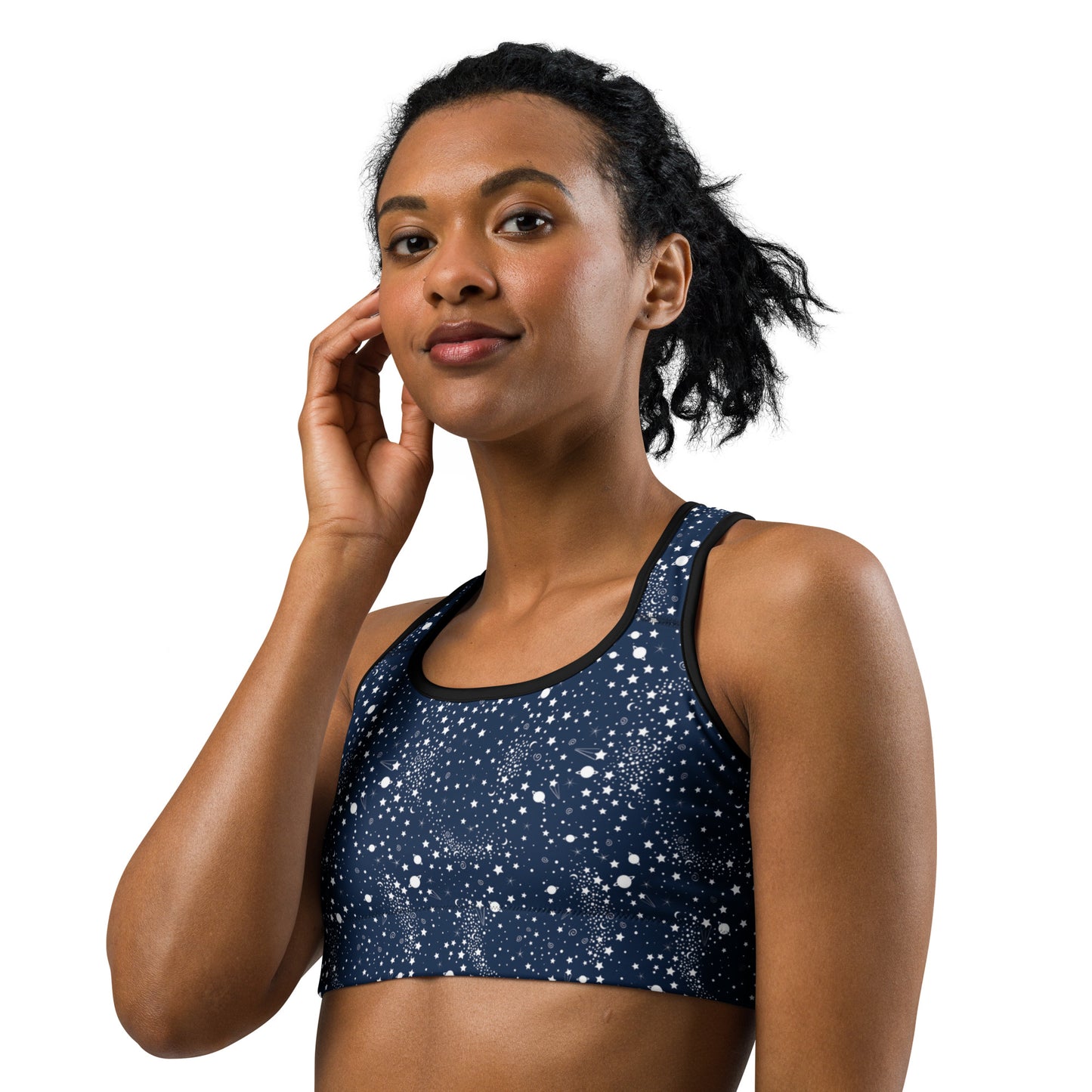 Starry Night Blue Sports Bra