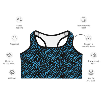 Azure Instinct Blue Sports Bra