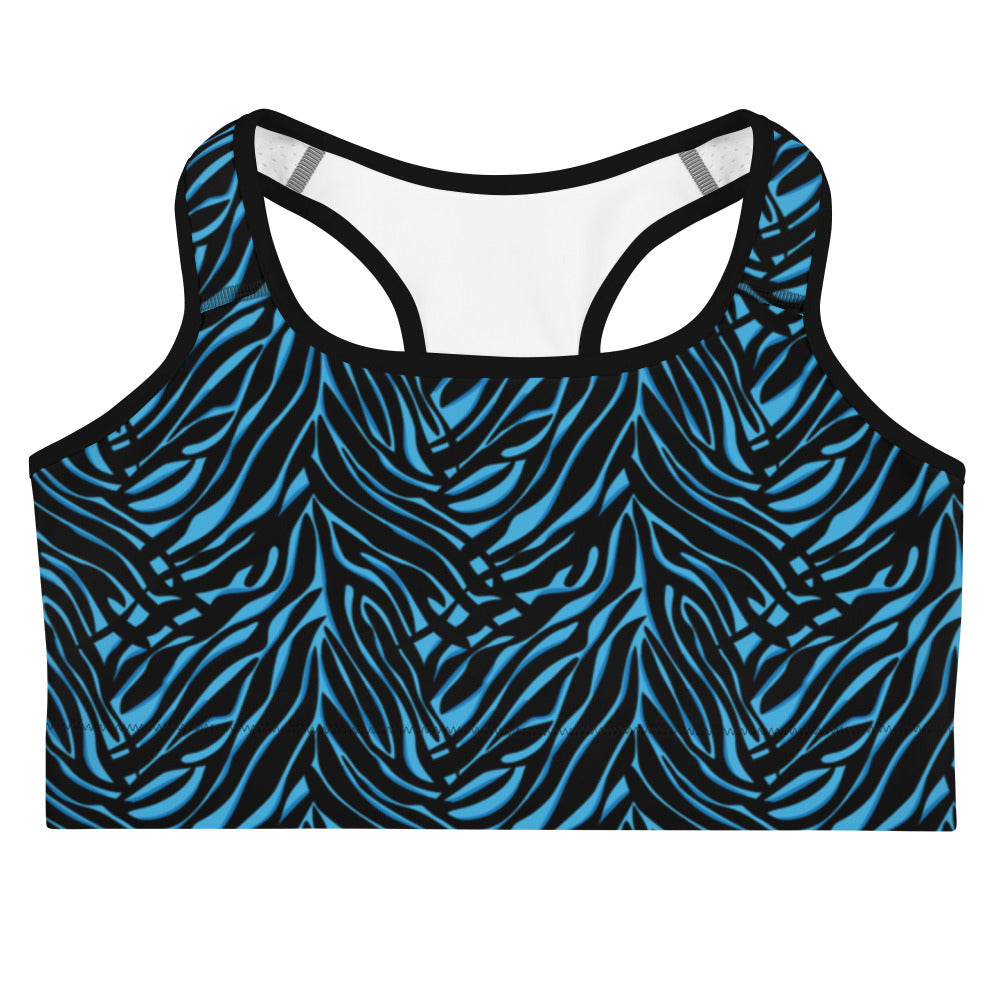 Azure Instinct Blue Sports Bra