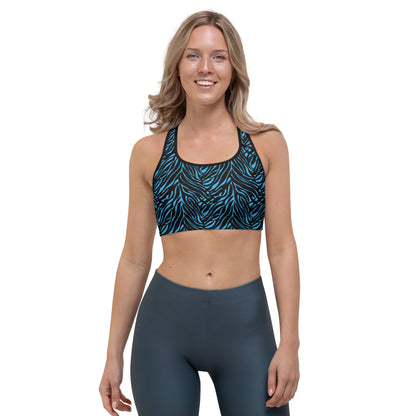 Azure Instinct Blue Sports Bra