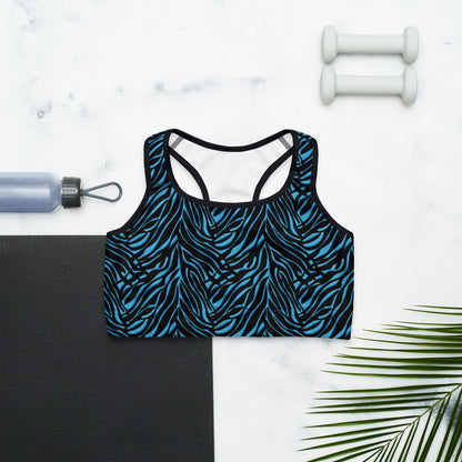 Azure Instinct Blue Sports Bra