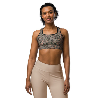 Grey Leopard Flex Sports Bra