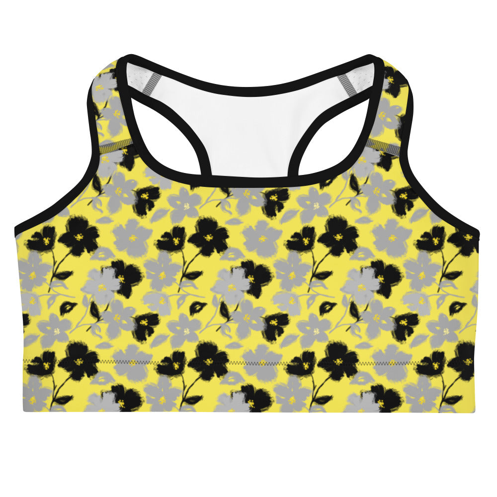 Golden Blossom Sports Bra