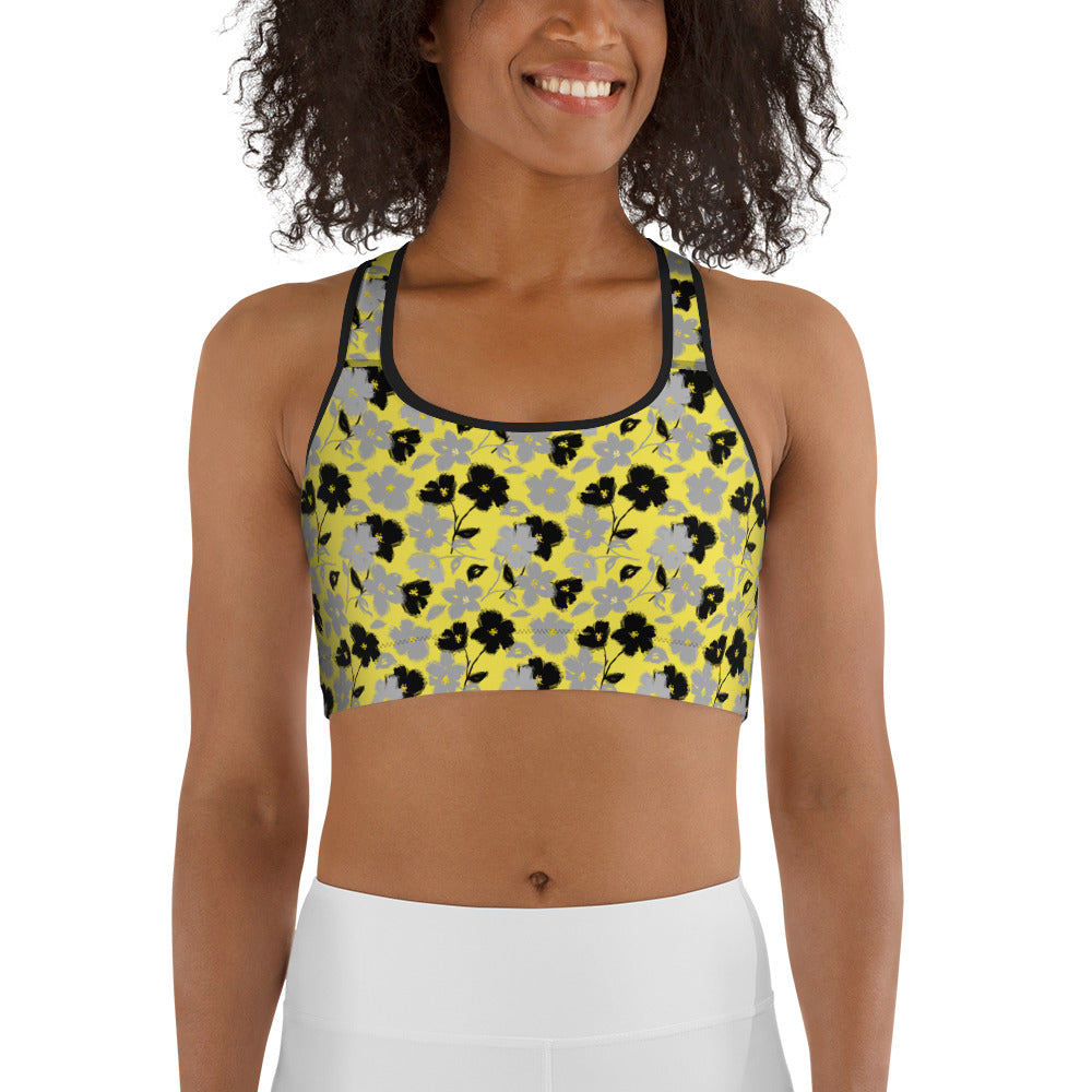 Golden Blossom Sports Bra