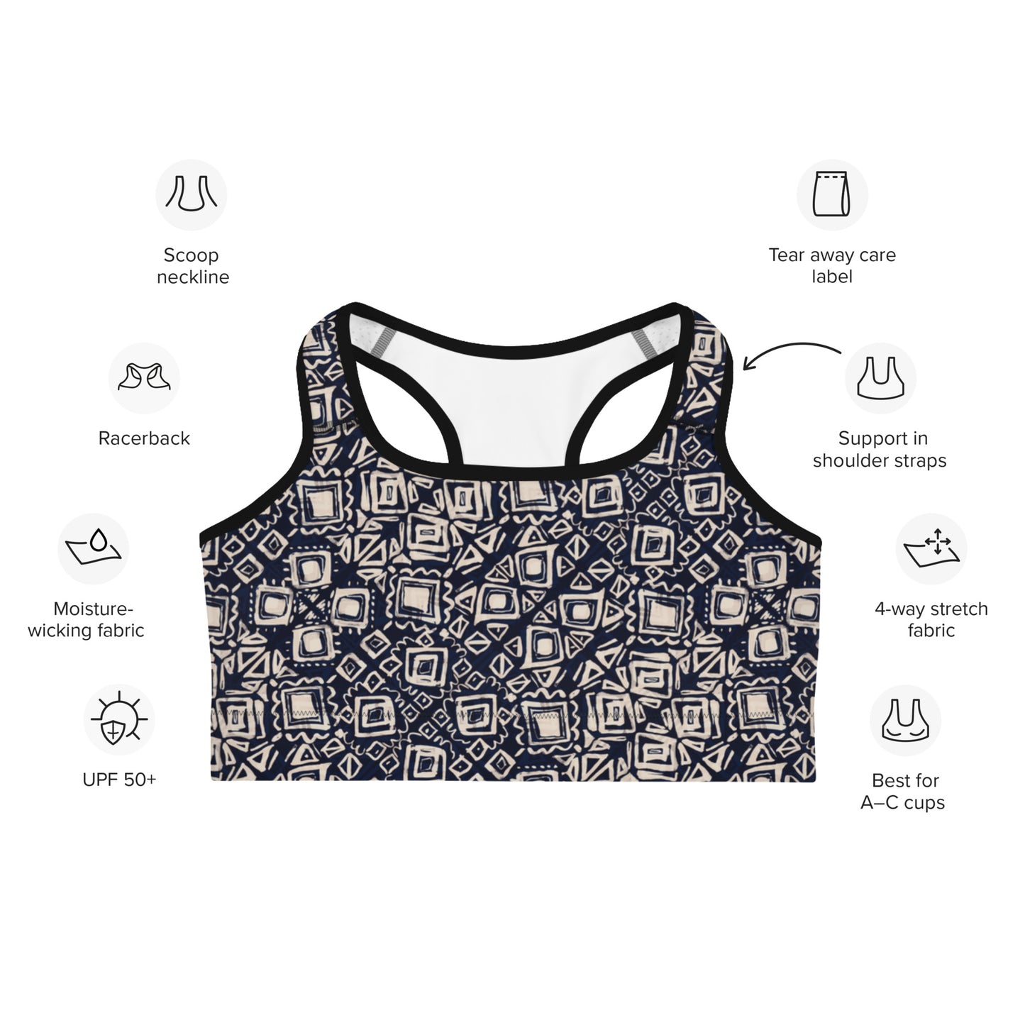 Zenith Contrast Sports Bra